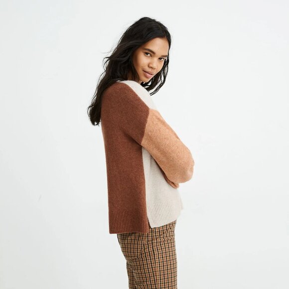 Madewell Colorblock Payton Pullover Sweater - Picture 2 of 7